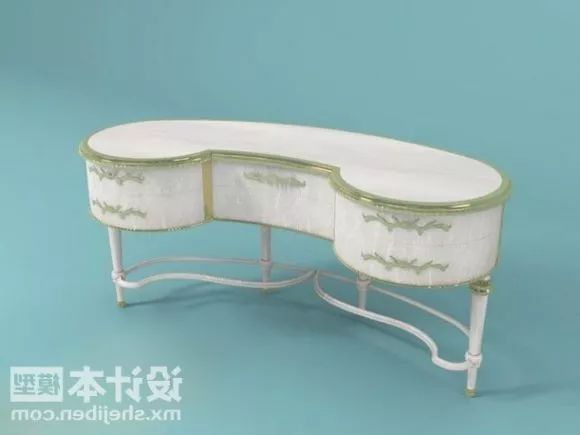 Dresser Table With Clothes Hanger 3d model