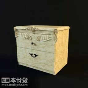 Bedside Table European Furniture 3d model