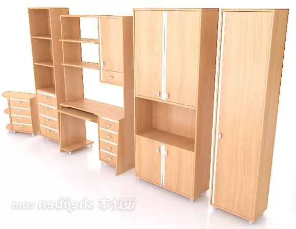 Wardrobe Red Door 3d model