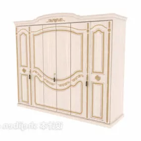 Wardrobe European Beige Color 3d model