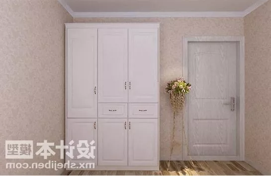Bedroom White Wardrobe V1 3d model Bedroom White Wardrobe V1 3d model