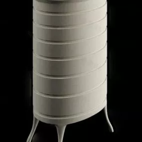 Round Bedside Table 3d model