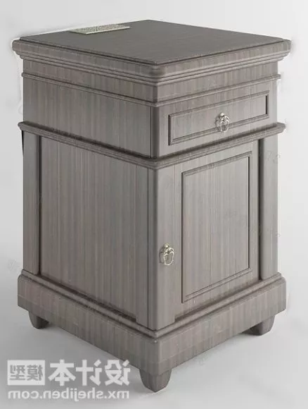 Antique Bedside Table Grey Painted 3d model Antique Bedside Table Grey Painted 3d model