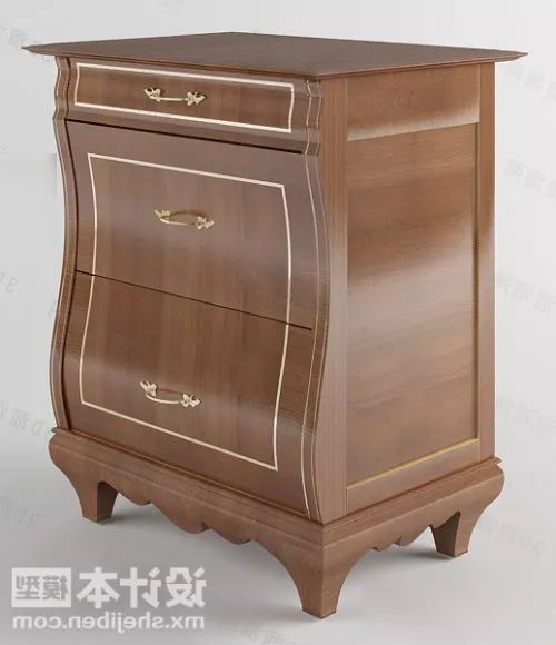 Antique Old Bedside Table 3d model Antique Old Bedside Table 3d model