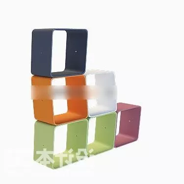 Children Room Cabinet Colorful 3d model Children Room Cabinet Colorful 3d model