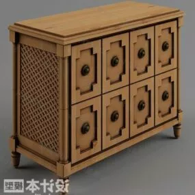 Vintage Entrance Hall Cabinet 3d model