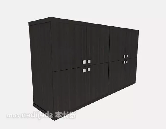 Shoe Cabinet Black Furniture 3d model Shoe Cabinet Black Furniture 3d model