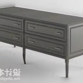 Modern Showcase Grey Wood 3d model