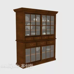 Kitchen Cabinet Glass Door 3d model