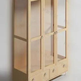 Glass Door Wardrobe 3d model