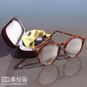 Modern Circle Glasses 3d model
