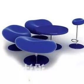 Sofa Stool Set 3d model
