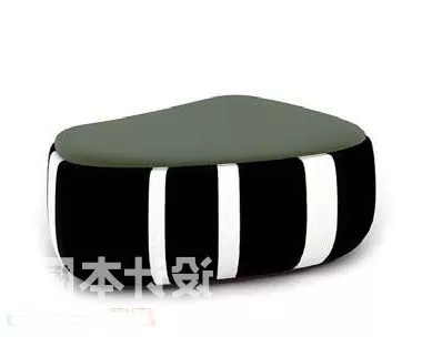 Sofa Stool Black Iron Frame 3d model Sofa Stool Black Iron Frame 3d model