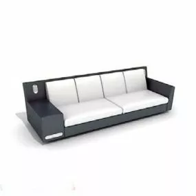Double Sofa Black And White 3d model