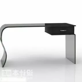 Office Desk Curved Edge 3d model