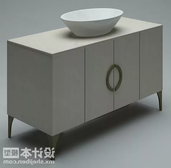 Washbasin With Under Cabinet 3d model Washbasin With Under Cabinet 3d model