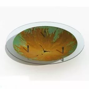 Coffee Table With Glass Top 3d model