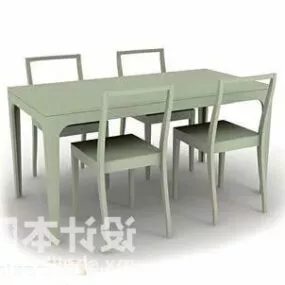 Dinning Table And Chair V1 3d model