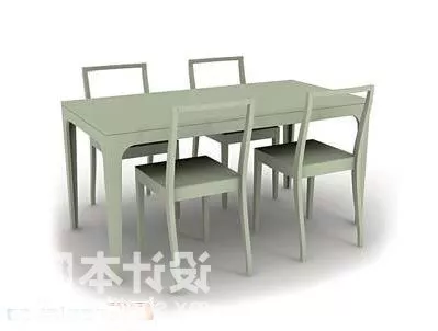 Dinning Table And Chair V1 3d model Dinning Table And Chair V1 3d model