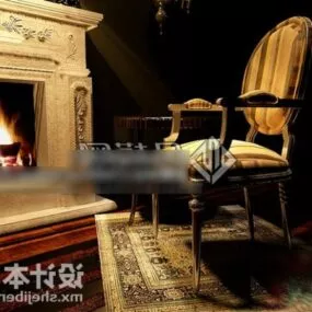 Sofa Chair Vintage Design 3d model