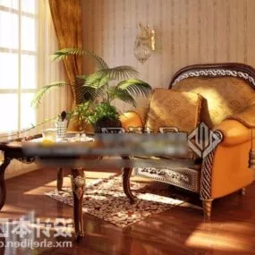 Sofa Chair Antique Design 3d model