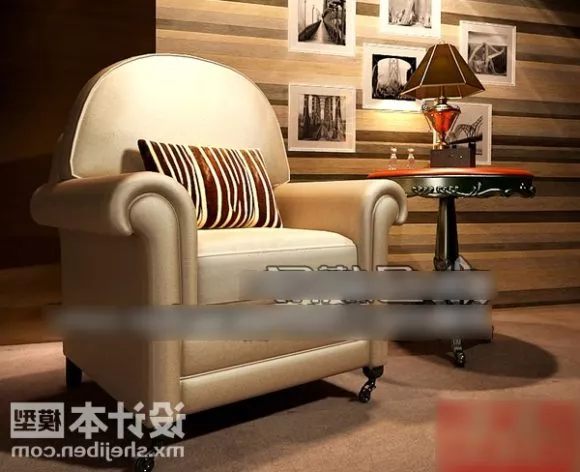 Armchair Ferdinand Lines Pattern 3d model