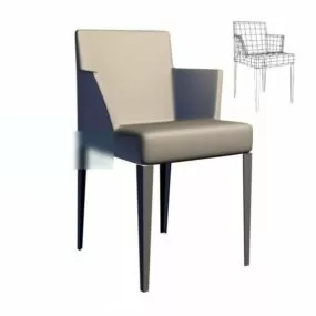 Armchair White Color 3d model