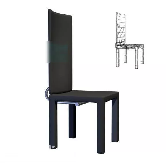 Coffee Chair Black Color 3d model Coffee Chair Black Color 3d model