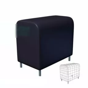 Sofa Stool Fabric Material 3d model