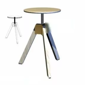 Small Coffee Table Round Shaped 3d model