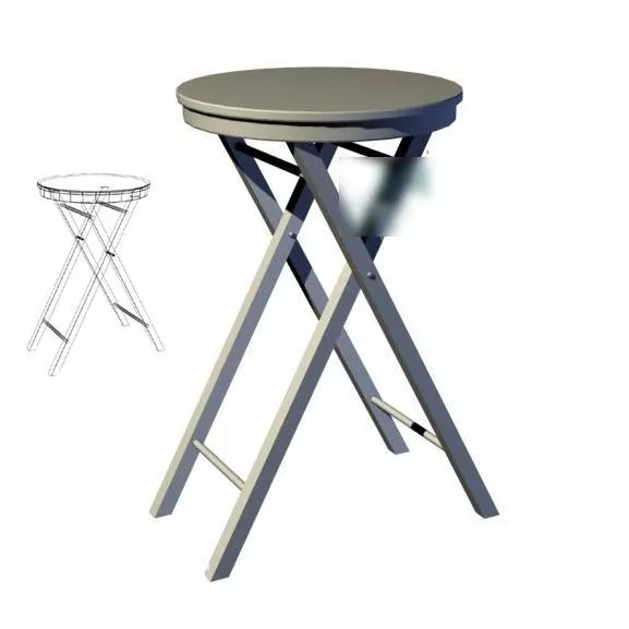 Folding Round Coffee Table 3d model Folding Round Coffee Table 3d model