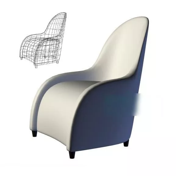 Armchair Smooth Pad 3d model