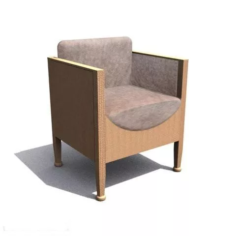 Armchair Bohemian With Pillow 3d model