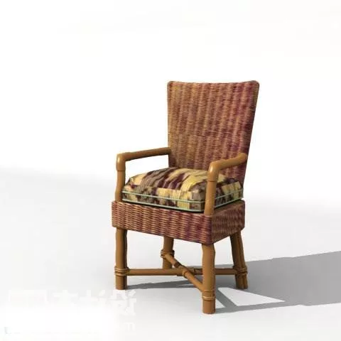 Smooth Leather Armchair 3d model