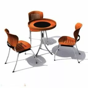 Modernism Coffee Table And Chair Set 3d model