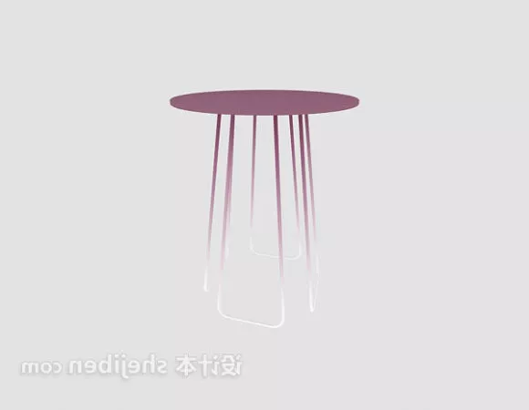 Purple Round Coffee Table 3d model Purple Round Coffee Table 3d model