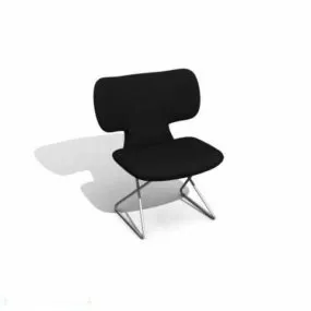 Office Black Chair Simple Style 3d model