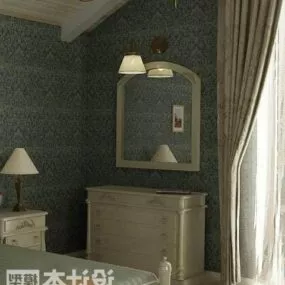 Dresser Home Furniture Set 3d model