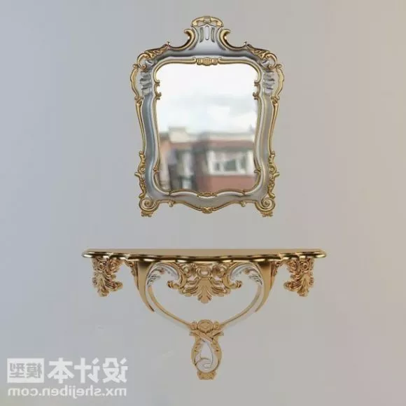 Rectangular Mirror On Wall 3d model