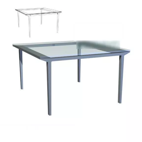 Square Coffee Table Glass Material 3d model Square Coffee Table Glass Material 3d model