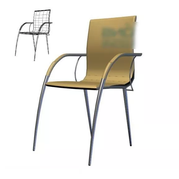 Armchair Mario Mesh Back 3d model