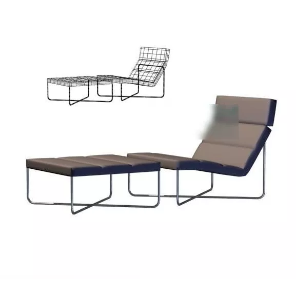 Recliner Outdoor Furniture 3d model Recliner Outdoor Furniture 3d model