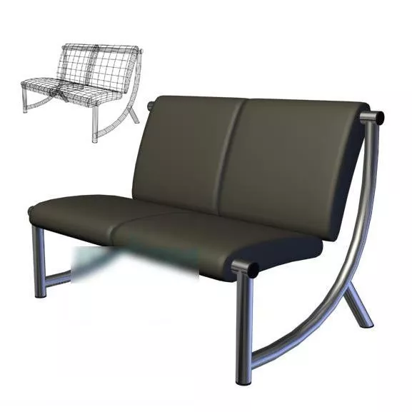 Double Sofa For Living Space 3d model Double Sofa For Living Space 3d model