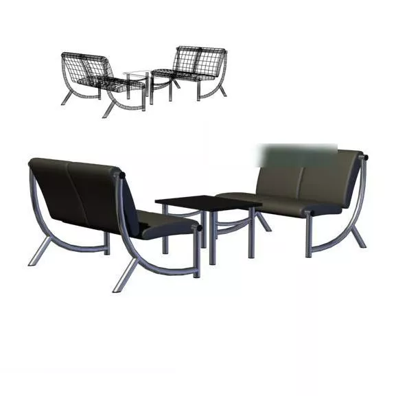 Sofa Chair Table Set 3d model Sofa Chair Table Set 3d model