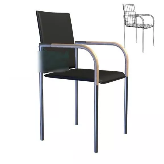 Office Chair Black Color Modern Style 3d model Office Chair Black Color Modern Style 3d model