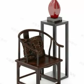 Armchair With Console Table 3d model