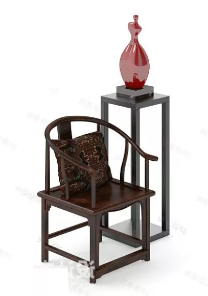 Simple Upholstery Armchair 3d model