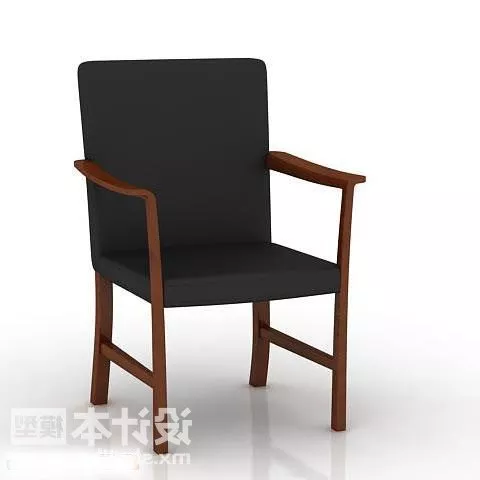 Black Fabric Dinning Chair 3d model Black Fabric Dinning Chair 3d model