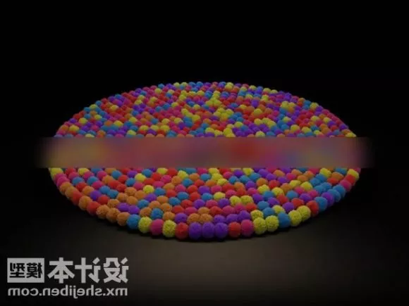 Round Carpet Balls Pattern 3d model Round Carpet Balls Pattern 3d model