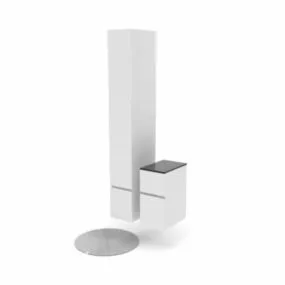 Bath Cabinet White Painted V1 3d model